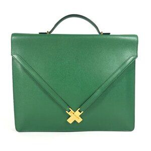 HERMES vintage Kelly Cross Briefcase Hand Bag Tote Bag Document Bag Business bag